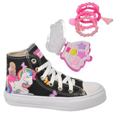 Imagem de Tênis Infantil Feminino Unicórnio Sereia Menina Botinha Cano Alto Club