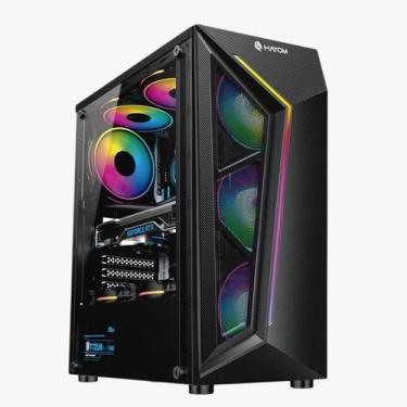 Imagem de Gabinete Gamer GB1713 com 4 Fans RGB Inclusas, Lateral de Vidro e Fita