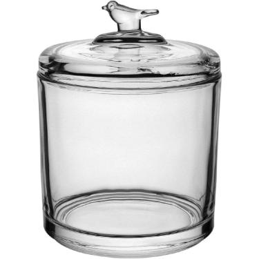 Imagem de POTICHE REDONDO BOMBONIERE HOME&CO COM TAMPA VIDRO 13x10x10cm TRANSPARENTE