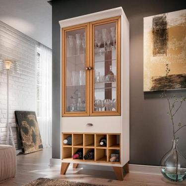 Imagem de Cristaleira Ambiente Ópera Off White Cinamomo  HB Móveis - HB Moveis