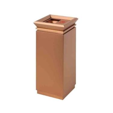 Imagem de Coluna de cinzas Cinzeiro de Aço Inoxidável Coluna Corredor Corredor Hotel Clube Hall Exterior Hotel Lixeira Lobby Vertical Cinza/Dourado/Preto Coluna de cinzas de chão(Gold)