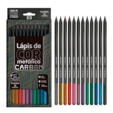 Imagem de Lápis De Cor 12 Cores LEO&LEO Metálico Ponta Resistente - Leonora