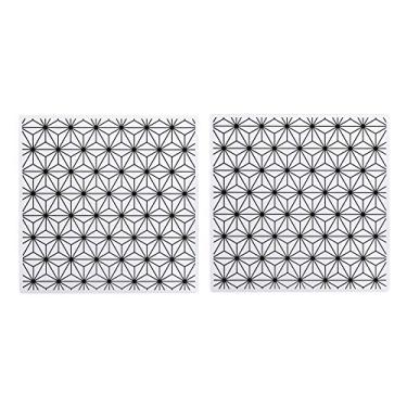 Imagem de Pastas de Relevo de Plástico de Alta Tenacidade para Criar álbuns de Fotos e Cartões 2pcs Conjunto de Modelos de Gravação para Scrapbooking Diy e Artesanato de Papel (Em198)