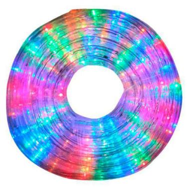 Imagem de Mangueira Iluminada 162 leds Pisca 110v 10m Tomada Decoração Natal Cor