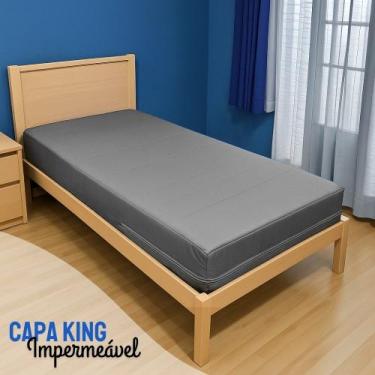 Imagem de Capa Impermeável Hospitalar Antialergica Colchao KING - Cinza - Mirand