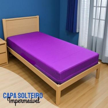 Imagem de Capa Colchão Solteiro LILÁS  Hospitalar Impermeável Com Zíper - Mirand