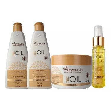 Imagem de Kit Shampoo + Cond + Máscara + Óleo Reparador Arvensis Tec Oil