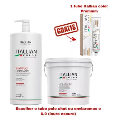 Imagem de Kit Shampoo 2,5L + Hidratação 2Kg Itallian Color +