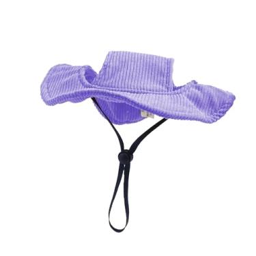 Imagem de IEUDNS Capinho de cachorro de cão de verão chapéu de com orifícios de ouvido, proteção solar, respirável, chapéu de estimação, chapéu fofo para animais, M