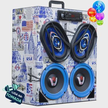 Imagem de Caixa Bob Residencial Ativa 4 Falantes 580w Bt/usb/sd/aux/fm