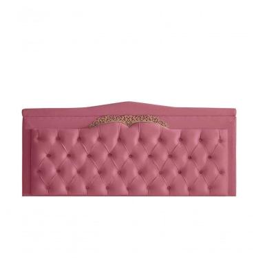 Imagem de Cabeceira De Cama Painel Barcelona Queen 160 Cm Retro Capitonê Botão Encapados Suede Rosa Bebê Do Lar Móveis