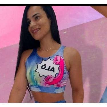 Imagem de Top  feminino  chantilly  alô - MISS  FITNESS, Azul