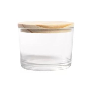 Imagem de Potes de Vidro com Tampa de Madeira, 156 ml, Conjunto de 24