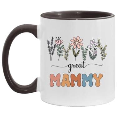 Imagem de GordonDesign Presente Great Mammy - Caneca floral - Presente para Nova Grande Mamãe - Anúncio do bebê - Anúncio de gravidez Mammy - Presente de Dia das Mães - Presente de aniversário - Caneca com