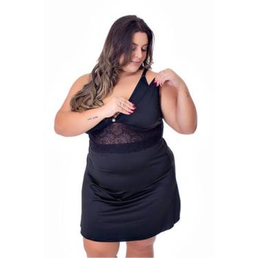 Imagem de Camisolas Amamentação Plus Size com Detalhe em Renda Saída Maternidade