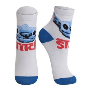 Imagem de Meia Infantil Juvenil Disney Stitch e Angel Lupo, 30-36, 1120, 2 branc