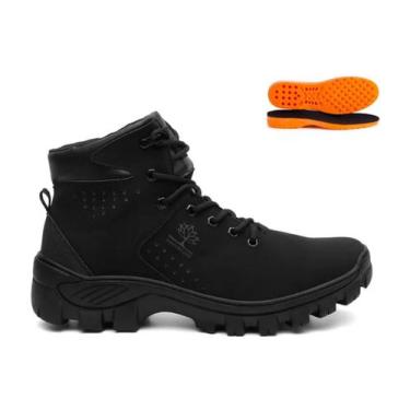 Imagem de Kit Coturno Adventure Masculino Tratorado Cano Médio + Palmilha - Obst