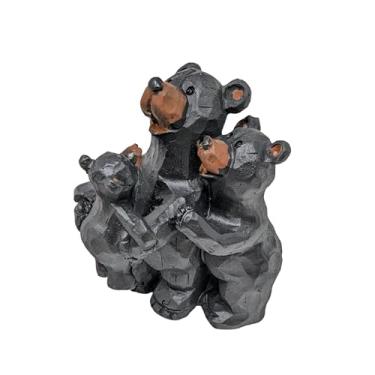 Imagem de Black Bear Family Hug Statue – Resin Figurine of 3 Bears Embracing – Symbol of Family Love, Unity & Warmth – Rustic Woodland Decor for Cabin or Home – Heartfelt Gift for Families or Bear Collectors