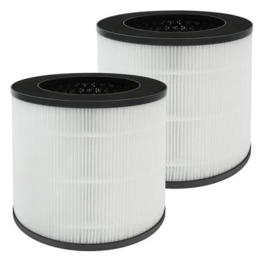 Imagem de BesReyDa Pacote com 2 filtros de substituição compatíveis com purificador de ar da série MA 14/14B/14W, filtragem 3 em 1 contém pré-filtro, HEPA H13 verdadeiro e carvão ativado