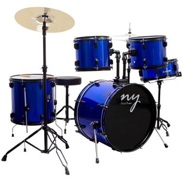 Imagem de Bateria Acústica 2T EBL Azul com Banco NY F1rst