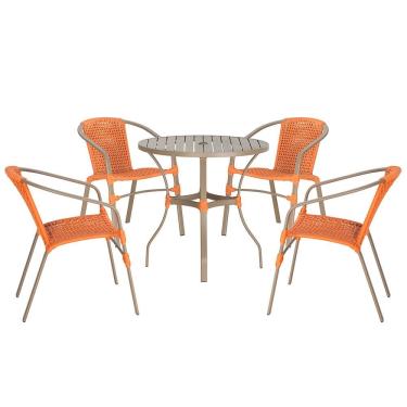 Imagem de 04 Cadeiras Floripa e Mesa Roma Trama 