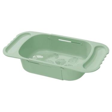 Imagem de 2 peças - Cesta de drenagem simples extraível doméstica, pia para lavar louça, filtro de água, utensílios de mesa - Cesta de drenagem [azul claro]