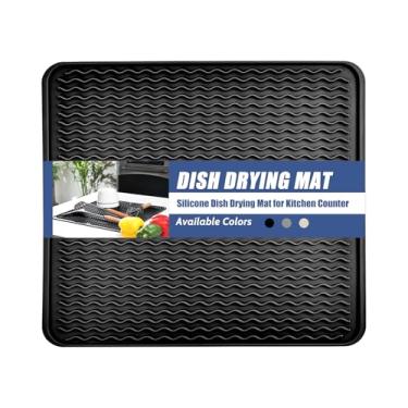 Imagem de KR KITCHENRAKU Tapete De Silicone Para Secar Louças, Multiuso, Resistente Ao Calor, 40 Cm X 60 Cm, Bancada Ou Pia Cozinha, Descanso Panela Antiderrapante, Jogo Americano
