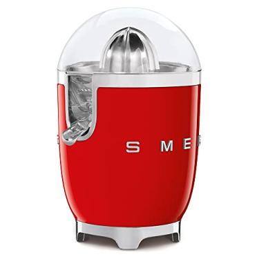 Imagem de Smeg Espremedor De Frutas Cítricas Estilo Retrô Dos Anos 50 Com Bico Anti-Gotejamento, Ativação Automática E Coagem Eficiente, Vermelho