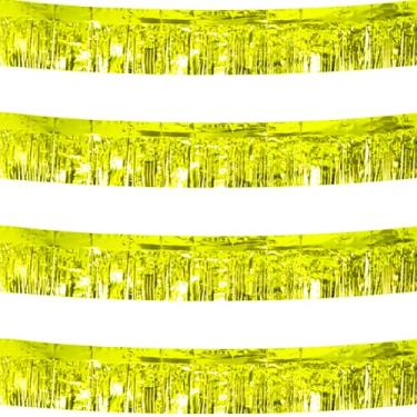 Imagem de CareCheer Pacote Com 4 Guirlandas De Franjas Metálicas 12 Metros, Cortinas Parede Borlas, Saias Enfeites Natal, Serpentinas, Decorações Para Carros Alegóricos, Trailers, Festas Carnaval, Aniversário