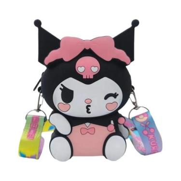 Imagem de Kawaii Hello Kitty Bolsa De Silicone Pequena Bolsa Fashion Sanrio Prin