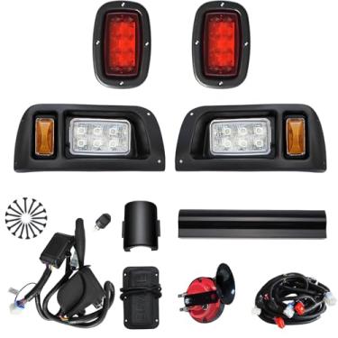 Imagem de Orle Oko Kit de luz de luxo para carrinho de golfe para carro de clube DS 12V Street Legal carrinho de golfe Kit de farol traseiro para luz LED DS 1993 acima com interruptor de luz de perigo de seta