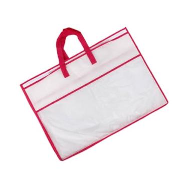 Imagem de Bothyi Organizador de armário, edredom, bolsa de armazenamento, organizador de roupas, cobertor, bolsa de armazenamento para roupa de cama, Borda Vermelha