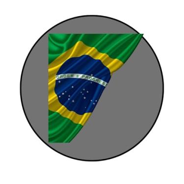 Imagem de Adesivo Decorativo Redondo, Tema Brasil, 5 cm, Modelo BZ-208 a BZ-2019 (BZ-212, PAPEL RECICLAVEL, 5CM)