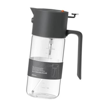 Imagem de Fenteer Frasco de spray de óleo, à prova de vazamentos, gadget de cozinha 2 em 1 dispensador de azeite Distribuidor de molho de soja para salada churrasco, Cinza Escuro