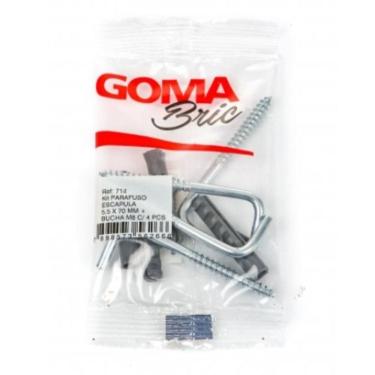 Imagem de Kit Parafuso Escapula Goma 5,5 x 70mm + Bucha M8 com 4 Peças