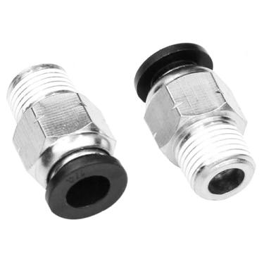 Imagem de MTQY 2 peças 1/4OD x 1/8NPT conectores pneumáticos macho push lock encaixe de mangueira de ar adequado para tubos PU/PA/PE/PVC