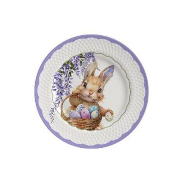 Imagem de Conjunto com 6 Pratos de Sobremesa Coelha Lolly Ø21cm - Alleanza Cerâm