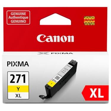 Imagem de Canon Tanque de tinta amarela genuína CLI-271XL, compatível com impressoras MG6820, MG6821, MG6822, MG5720, MG5721, MG5722, MG7720, TS5020, TS6020, TS8020 e TS9020 (opcional)