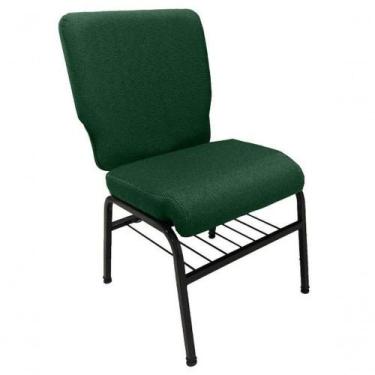 Imagem de 01 Cadeira Para Igrejas C/ Porta Biblía E Porta Cálice Verde - DESIGN 