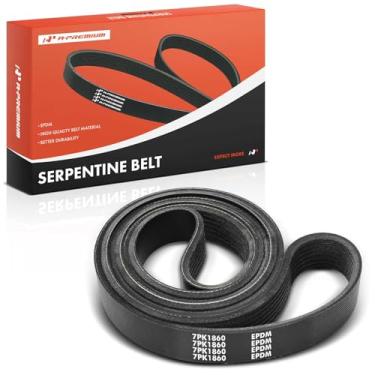 Imagem de A-Premium Correia de transmissão serpentina do motor compatível com BMW 335i GT xDrive, 335i, 335i 535i xDrive, 535i GT, 535i, 535xi, X1, 135i, 135is e Dodge Viper e GMC C6500 C7500 Topkick e