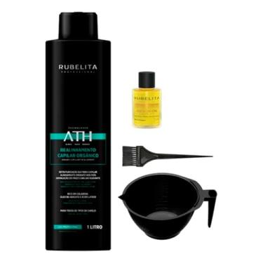 Imagem de Escova Progressiva 1L Rubelita Alisamento Capilar Avançado Redução de Volume e Frizz Efeito Liso Duradouro Tratamento Único