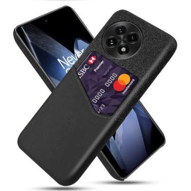 Imagem de Capa para Oneplus 13,Tela e tampa de couro PU,Antideslizante,360°cobertura completa à prova de choque com 1 slot de cartão atrás,Prevenção de queda-Black