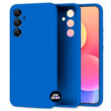 Imagem de Capa Case Capinha Compatível Samsunng A54 Silicone Com Bordas Elevadas Aveludada Forro Premium (AZUL CELESTE)