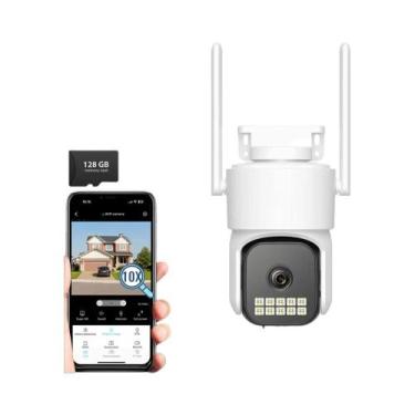 Imagem de Câmera IP Wifi De Lente Dupla 5K HD 10MP 5G PTZ Zoom 10X Rastreamento 