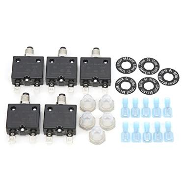 Imagem de Disjuntor Térmico Reajustável 8A, Botão de Reinicialização Manual, Tampa à Prova D'água, Terminais de Conexão Rápida para Automotivo, Marítimo, Industrial