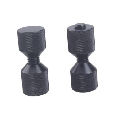 Imagem de Mqetly 2x 1-1/8" Conjunto de Pinos de Dois Furos Acessório Fácil de Usar Acabamento Preto Alumínio 6061 para Tubo de 1/2" para Flanges de Nível 150