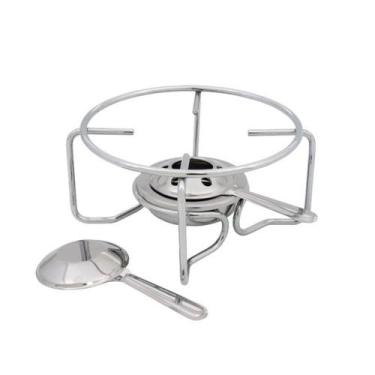 Imagem de Fogareiro portatil alcool espiriteira camping pesca fogao - Ravinox