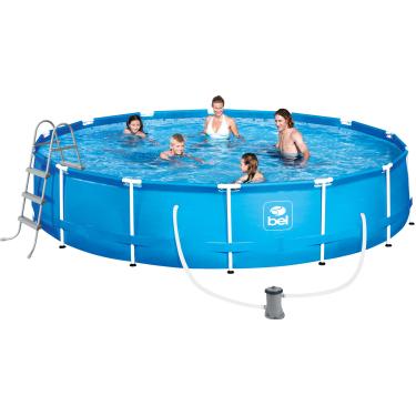 Imagem de Piscina 13.000 litros com armação + escada 91cm + cobertura 4.5m + lona 4.8m + filtro 110v