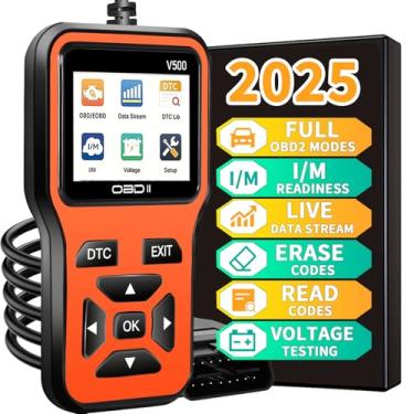Imagem de OnRetul Ferramenta De Diagnóstico Do Scanner Obd2 - Ferramenta De Scanner De Código De Luz De Verificação Do Motor Com Redefinição, Dtc, Fluxo De Dados, Prontidão I/M, Ferramenta De Digitalização De