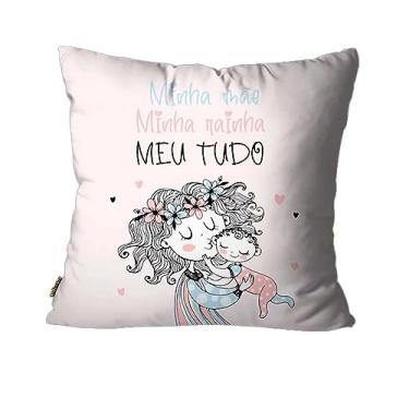 Imagem de Capa para Almofada Decorativa Dia das Mães Rosa Claro - 45x45